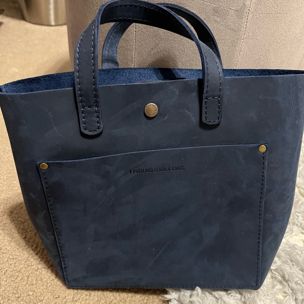 Portland Leather Goods Deep Water mini cross body AP tote